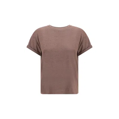 BRUNELLO CUCINELLI CASHMERE GLITTER T-SHIRT