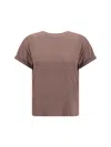 Brunello Cucinelli Lightweight Cashmere And Silk Sweater With Lurex Inserts In Purple