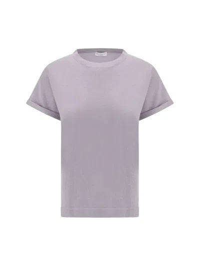 BRUNELLO CUCINELLI CASHMERE GLITTER T-SHIRT