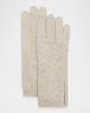 Brunello Cucinelli Cashmere Glove With Monili Detail In C8920 Light Grey