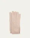 Brunello Cucinelli Cashmere Glove With Monili Detail In Light Beige