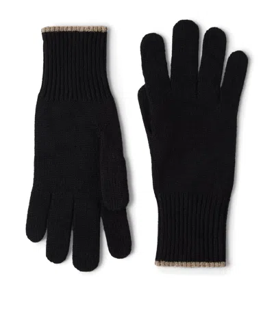 Brunello Cucinelli Cashmere Gloves In Black