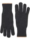 Brunello Cucinelli Cashmere Knit Gloves In Black