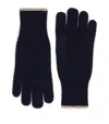 Brunello Cucinelli Cashmere Gloves In Blue