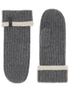 Brunello Cucinelli Cashmere Gloves In Grey