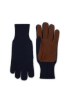 Brunello Cucinelli Cashmere Gloves In Navy Blue