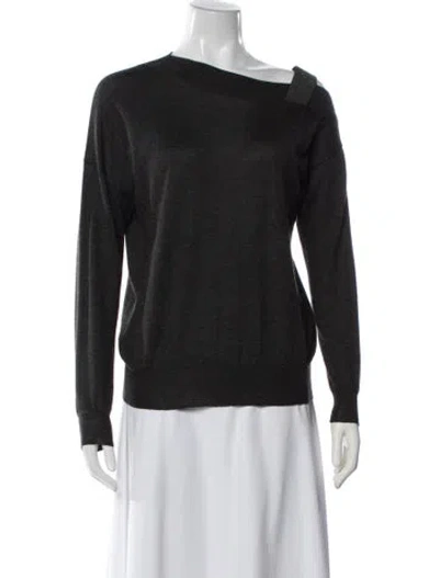 Pre-owned Brunello Cucinelli Cashmere Graphic Print Sweater In Black