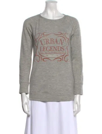 Pre-owned Brunello Cucinelli Cashmere Graphic Print Sweatshirt In Gray