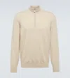 Brunello Cucinelli Lupetto Cashmere Knit Sweater In Beige