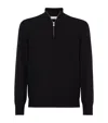 Brunello Cucinelli Cashmere Half-zip Sweater In Black