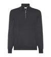 Brunello Cucinelli Cashmere Half-zip Sweater In Black