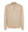 Brunello Cucinelli Cashmere Half-zip Sweater In Brown