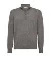 Brunello Cucinelli Cashmere Half-zip Sweater In Grey