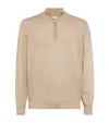 Brunello Cucinelli Cashmere Half-zip Sweater In Neutral