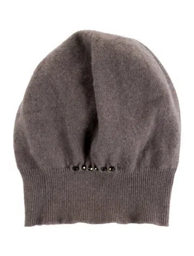 Pre-owned Brunello Cucinelli Cashmere Hat Size S In Gray