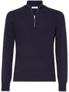 Brunello Cucinelli Ribbed Collar High Neck Sweater In Black