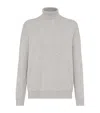 Brunello Cucinelli Metallic Cashmere-blend Turtleneck Sweater In Gray