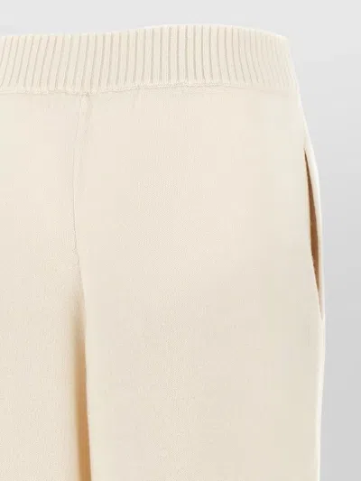 Brunello Cucinelli Cashmere High-rise Wide-leg Knit Pants In Neutral