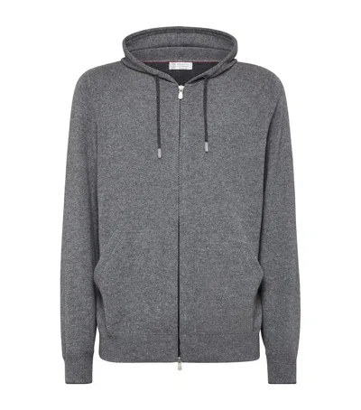 BRUNELLO CUCINELLI CASHMERE HOODED CARDIGAN