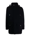 Brunello Cucinelli Concealed Fastened Hooded Parka In Black