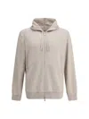 Brunello Cucinelli Cashmere Hoodie With Zip Closure