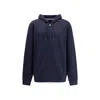 Brunello Cucinelli Men Double Zip Hoodie In Blue
