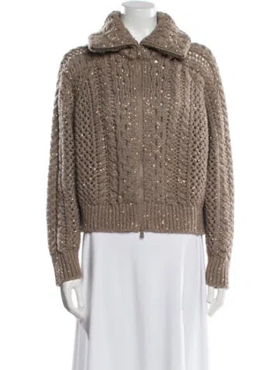 Pre-owned Brunello Cucinelli Cashmere Jacket In Brown