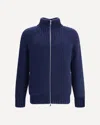 Brunello Cucinelli Long Sleeve Casual Jacket In Blue