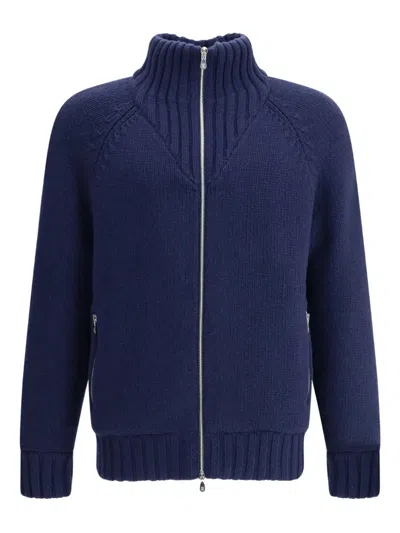 Brunello Cucinelli Cashmere Jackets In Blue