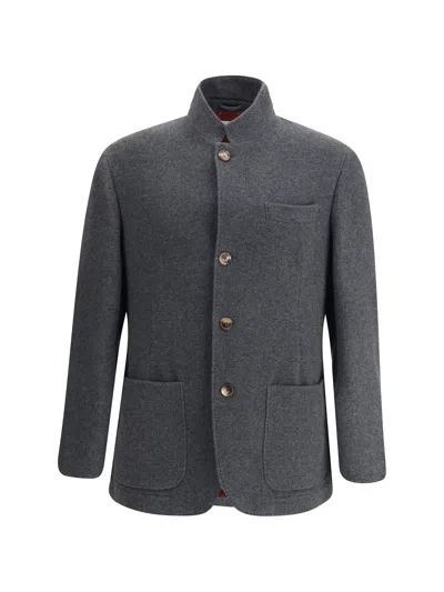Brunello Cucinelli Cashmere Jackets In Blue