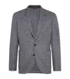 Brunello Cucinelli Cashmere Jersey Blazer In Gray