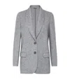 Brunello Cucinelli Cashmere Jersey Blazer In Gray