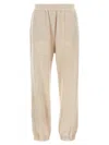 Brunello Cucinelli High Waist Cashmere Joggers In Brown