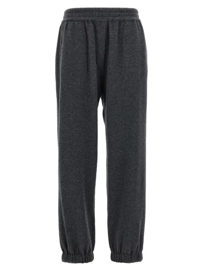 Brunello Cucinelli Cashmere Joggers In Gray