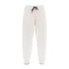 Brunello Cucinelli Tapered-leg Cashmere Track Pants In White