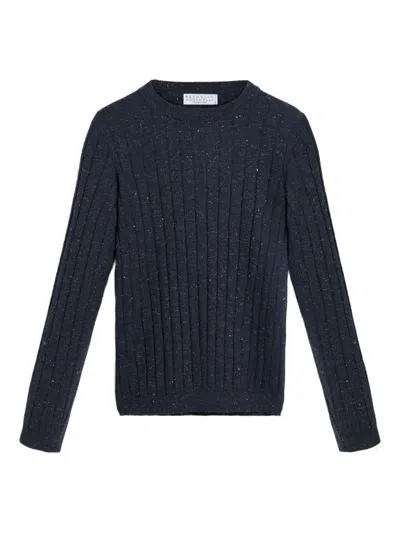 Brunello Cucinelli Kids' Cashmere Jumper In Black