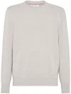 Brunello Cucinelli Soft Wool And Cashmere Sweater In Grey