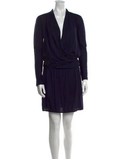 Pre-owned Brunello Cucinelli Cashmere Knee-length Dress In Blue
