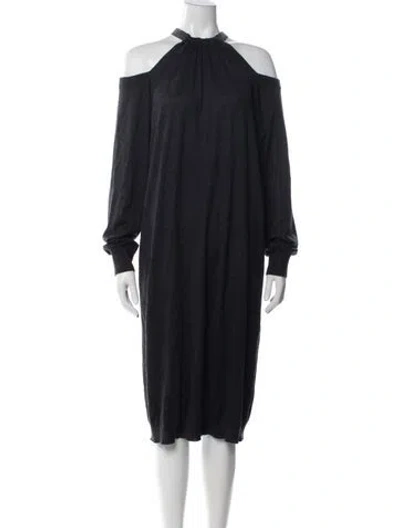 Pre-owned Brunello Cucinelli Cashmere Knee-length Dress In Blue