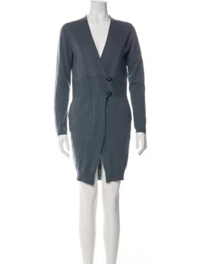 Pre-owned Brunello Cucinelli Cashmere Knee-length Dress In Blue