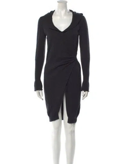 Pre-owned Brunello Cucinelli Cashmere Knee-length Dress In Gray
