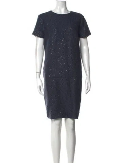 Pre-owned Brunello Cucinelli Cashmere Knee-length Dress In Grey