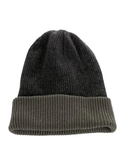 Pre-owned Brunello Cucinelli Cashmere Knit Beanie In Gray