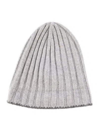 Pre-owned Brunello Cucinelli Cashmere Knit Beanie In Gray