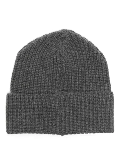 Brunello Cucinelli Cashmere Knit Beanie In Grey