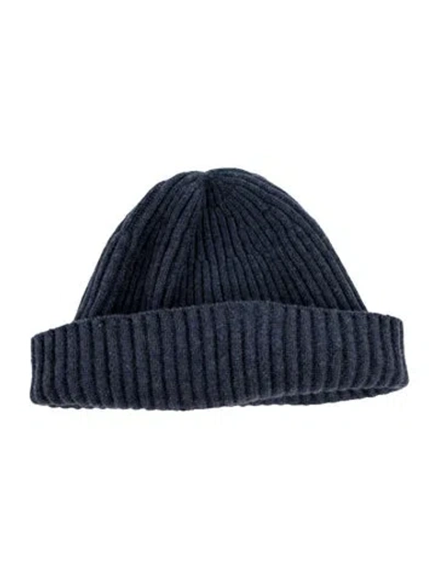 Pre-owned Brunello Cucinelli Cashmere Knit Beanie W/tags In Blue