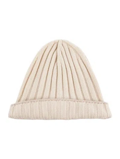 Pre-owned Brunello Cucinelli Cashmere Knit Beanie W/tags In Neutral