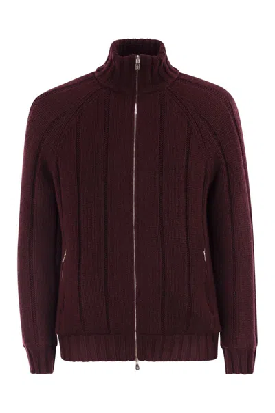 BRUNELLO CUCINELLI BRUNELLO CUCINELLI CASHMERE KNIT DOWN JACKET WITH ZIP