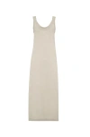 Brunello Cucinelli Cashmere Maxi Dress In Cool Beige
