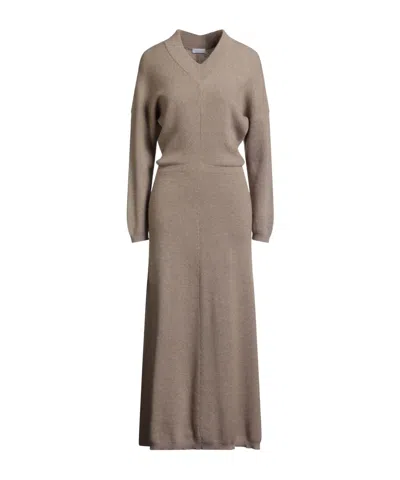 Brunello Cucinelli Cashmere Knit Dress In Brown